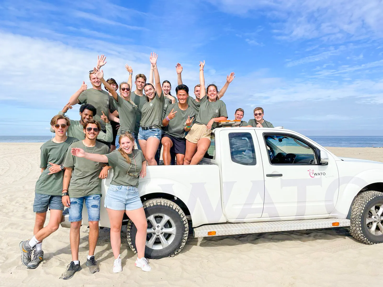 Blokarten op het strand van 's-Gravenzande
